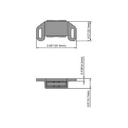 Magnetic Door Catch, Brown, 1 Pack
