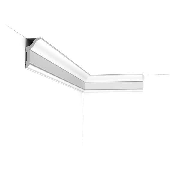 Orac Decor CX141 | Duropolymer High Impact Polystyrene Crown Moulding | Primed White | Face: 2-5/8", Length: 78" (5 Pack)