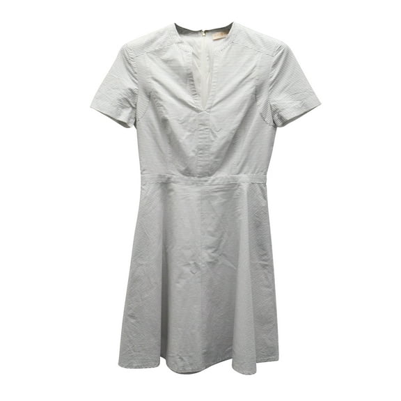 Pre-Owned Tory Burch Striped Dress in White Cotton