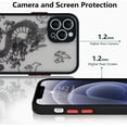 thumbnail image 4 of Compatible with iPhone 13 Pro Case Fashion Cool Dragon Animal 3D Pattern Design Frosted PC Back Soft TPU Bumper Shockproof Protective Case Cover for iPhone 13 Pro, Black, 4 of 7