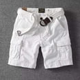 thumbnail image 2 of Men's Casual Cargo Shorts Regular Fit Multi-Pocket Outdoor Work Short Pants with Belt, Summer Quick Dry Hiking Shorts, 2 of 8
