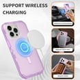 thumbnail image 2 of For iPhone 12 Pro Max&13 Pro Max Magsafe Case, Transparent Phone Case Compatible with MagSafe, Triple Layer Magnetic Charging Case, Heavy Duty Shockproof and Drop-Proof Phone Case, Crystal Purple, 2 of 6