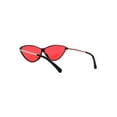 thumbnail image 4 of Womens Mod Shield Cat Eye Plastic Sunglasses Black Red, 4 of 4