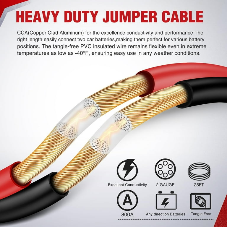 Nilight 2800A CCA 800A Jump Leads Jump Leads Jump Leads Jump Leads Jump