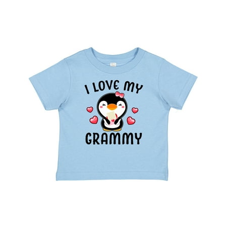 

Inktastic I Love My Grammy with Cute Penguin and Hearts Gift Baby Girl T-Shirt