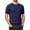 Dark Blue -CE05, variant on Men's Ribbed Knit T Shirt Short Sleeve Crew Neck Casual Slim Fit Tee Top Brown 3XL