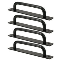 HOMEMAXS 4Set Sliding Barn Door Handle Matte Black Aluminium Alloy Door Handle for Outdoor Gate and Sliding Doors Modern Pull Handle for Kitchen Cabinets and Barn Doors