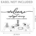 thumbnail image 3 of Koyal Wholesale Modern Unplugged Ceremony Wedding Canvas Guestbook, Minmalist Welcome to our Unplugged Ceremony, 3 of 3
