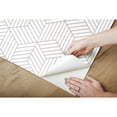 thumbnail image 3 of RoomMates Striped Hexagon Grey Peel and Stick Wallpaper, 3 of 12