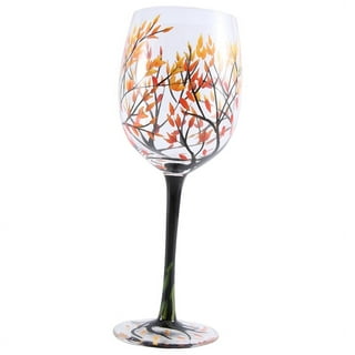 Fall Wine Glasses (Set of 2 or Set of 4 - 16.8oz.), Stemless Wine