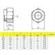 thumbnail image 2 of 100 Uds M3 x 0,5mm 304 acero inoxidable autobloqueo Nylon insertado tuercas de seguridad hexagonales tuercas autoremachables, 2 of 5