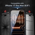 thumbnail image 3 of MAGIC JOHN 2 Pack Screen Protector for iPhone 17 Pro Max Tempered Glass HD Clear Screen Saver Shockproof Ease of Installation, 3 of 12