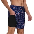 thumbnail image 2 of Daiia Bone And Star For American Mens Swim Trunks Swim Shorts Quick Dry Swim Shorts with Mesh Lining Pockets-3X-Large, 2 of 9