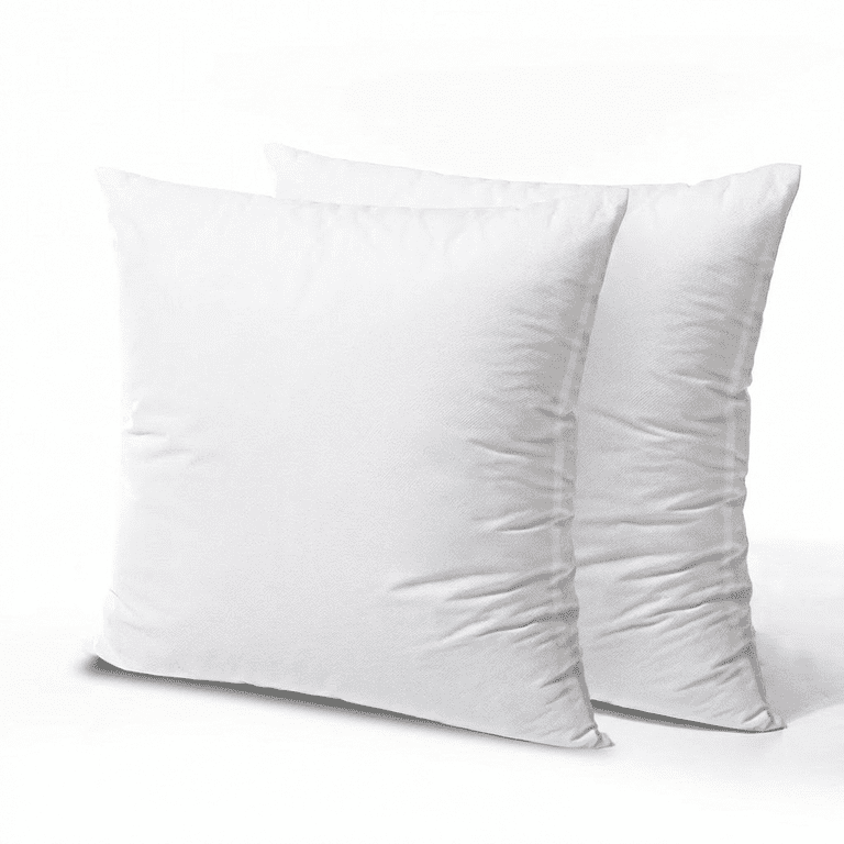 Hypoallergenic Square Pillow Inserts 18x18 Inch, Pack of 2 photo 1
