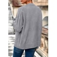 thumbnail image 4 of Suéter Cardigan PRETTYGARDEN Mujer 2025 Tejido Grueso Gris, 4 of 8