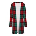 thumbnail image 4 of Puntoco moda mujer camiseta de manga larga frente abierto cárdigan de Navidad prendas de vestir exteriores sueltas blusa estampada abrigo bolsillos tops Puntoco Puntoco-1, 4 of 5