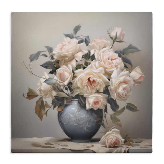 Stupell Industries French Country Rose Paragon Vase Canvas Art, 17 x 17, by Steve Hunziker