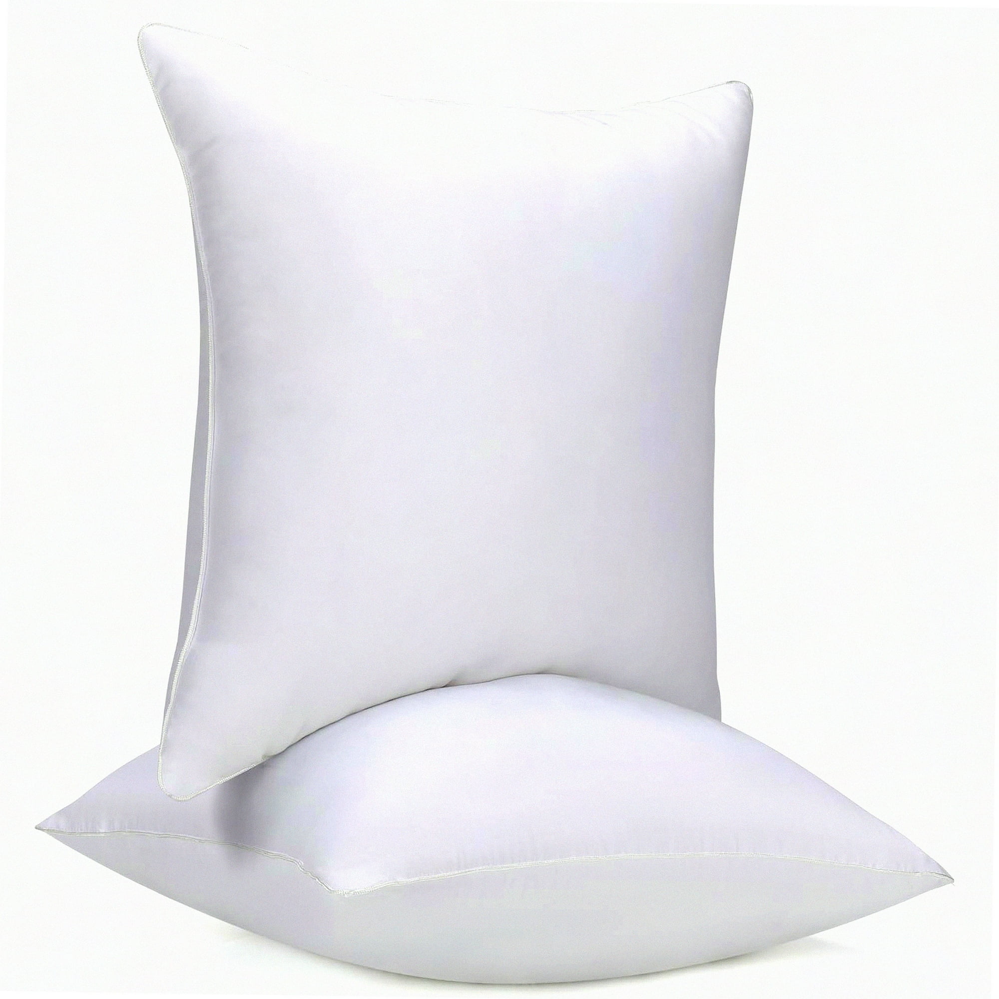 UltraSoft Hypoallergenic Pillow Inserts 24x24 Inches 2 Pack White Decorative Stuffer Pillows Lightweight Down Alternative Square Sham Stuffer Walmart