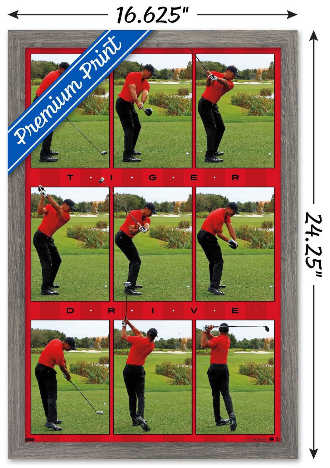 Tiger Woods - Drive Wall Poster, 22.375" x 34"