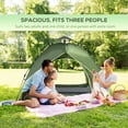 thumbnail image 4 of Outsunny Camping Tent, 3 Person Family Tent with Carry Bag, Dark Green, 4 of 10