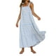 thumbnail image 5 of SAYOO Vestido largo sin mangas para mujer, estampado a cuadros, con lazo, sin espalda, vestido holgado SAYOO S-XL, 5 of 9
