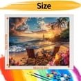 thumbnail image 2 of JYLMOOD Paint by Numbers for Adults Kits, DIY Easy Painting by Numbers for Gift Home Wall Decoration 20x16in without Frame-Seaside, 2 of 5