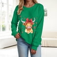 thumbnail image 4 of vigerkar Cow Valentine's Sweatshirt, Pink Heart Cow Sweater, Cute Crewneck Pullover for Women (Green, M), 4 of 9
