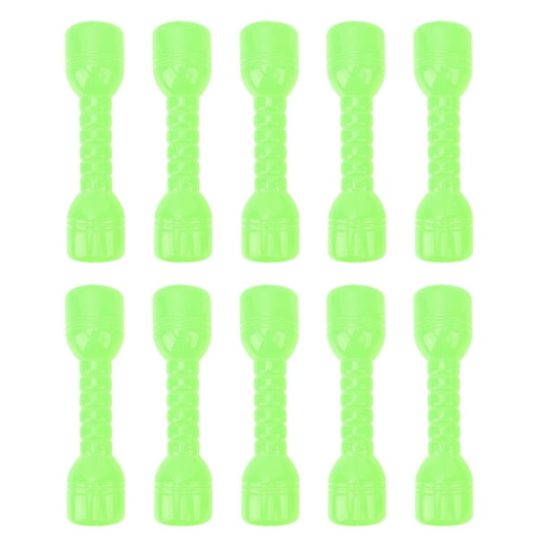 10 mancuernas de plástico para niños, ejercicio de brazos, fitness, deporte, juguete, mancuernas pequeñas para ejercicio matutino, uso doméstico, color verde YUNYI BRAND Deportes