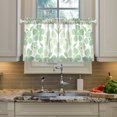 thumbnail image 2 of Yayeee Kitchen Curtains Tier Pair Light Filtering 27"x36" Rod Pocket Short Cafe Window Panel, Green Floral, 2 of 7