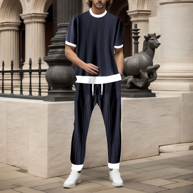 WILLBEST Trajes Casuales de Verano para Hombre, Corte Holgado, Diseño Floral, Ideal para Estilo Callejero y Salidas Tranquilas, Ideal para Climas Cálidos, Tejido Elástico para Mayor Comodidad.