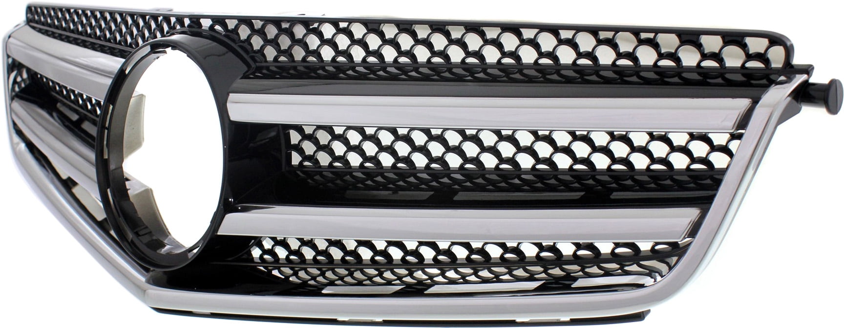 Grille Assembly Compatible With 2008-2009 Mercedes Benz C230 2010-2011 C250 Chrome Shell with Painted Black Insert