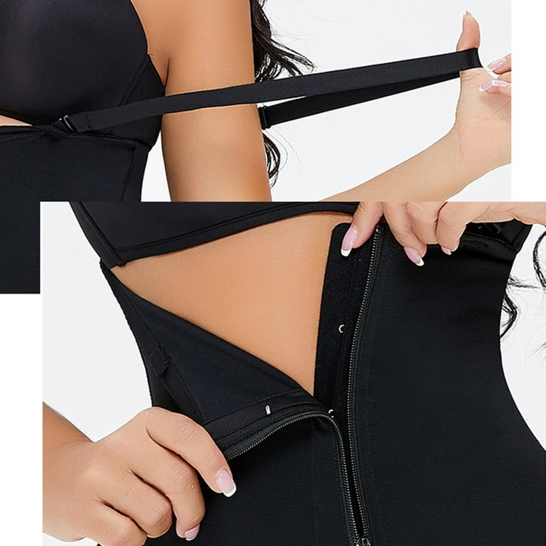 Herrnalise Firm Shapewear for Women Tummy Control Full Body Shaper Bodysuit  Lifter Corset Black 