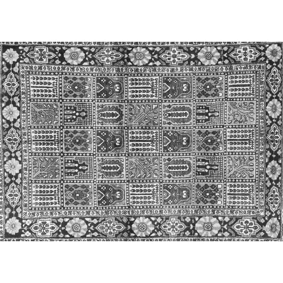 Ahgly Company Indoor Rectangle Persian Gray Traditional Area Rugs, 5' x 7'