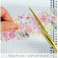 thumbnail image 4 of Wrapables Classic Floral PET Washi Tape for Scrapbooking, Stationery, Journaling, Diary, Card Making (Set of 2), Pink and Gray, 4 of 4