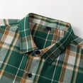thumbnail image 4 of lulshou 2025 Plaid Shirt Men for Man Saving Mens Plaid Shirt,Long Sleeves,Classic Flannel Shirt Button Down Shirt Jacket Tops Green-4XL, 4 of 4