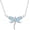 3 March Birthstone, variant on Dragonfly Necklace Sterling Silver Crystal BirthstoneDragonfly Jewelry Gifts