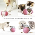 thumbnail image 2 of Interactive Cat Toy, Rocking Bear Design Dog Snack Dispenser, 2 in 1 Cat Toy Interactive Rocking Bear Design, for Slow Feeding Healthy, Educational Toy Practice Game for Pet, Pink, 2 of 5