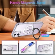 for iPhone 11 Magnetic Case with Invisible Stand [Compatible with Magsafe], Full Body Protective Cover Slim Shockproof Phone Case for Apple iPhone 11 6.1, Black