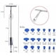 thumbnail image 4 of Pestañas de aleación de aluminio reutilizables para reparación de abolladuras sin pintura, herramienta extractora de barra en T con diseño alargador, fácil operación y material de acero inoxidable,, 4 of 5