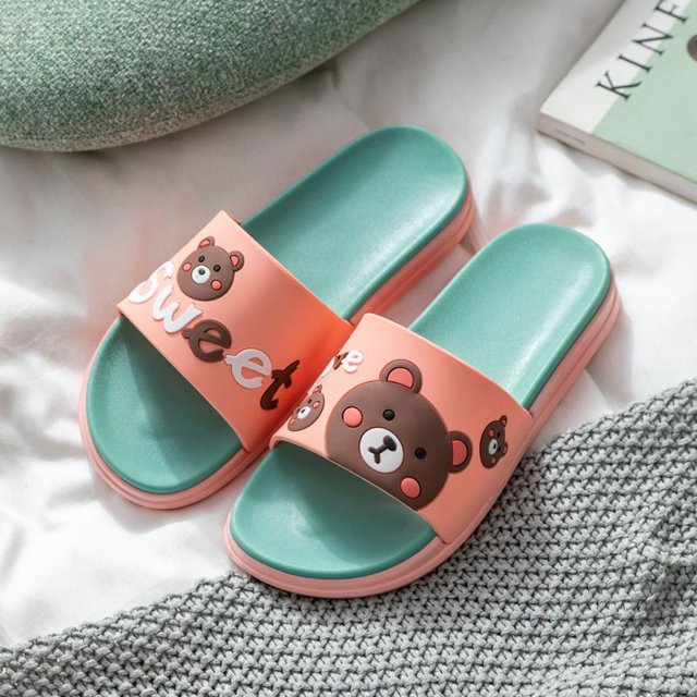 READY STOCK Sweet Bear Cartoon Silpper Sandal Silpar Comel Perempuan(Small Cutting)