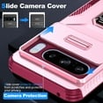 thumbnail image 4 of Allytech Rugged Case for Google Pixel 8 Pro, [Slide Camera Cover] [360° Rotating Kickstand] [Military Protection] Non-Slip Anti-Fall Anti-Scratch Shockproof Heavy Duty Case - Pink, 4 of 8