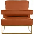 thumbnail image 5 of Meridian Furniture Noah 19"H Velvet Accent Chair in Cognac and Gold, 5 of 7
