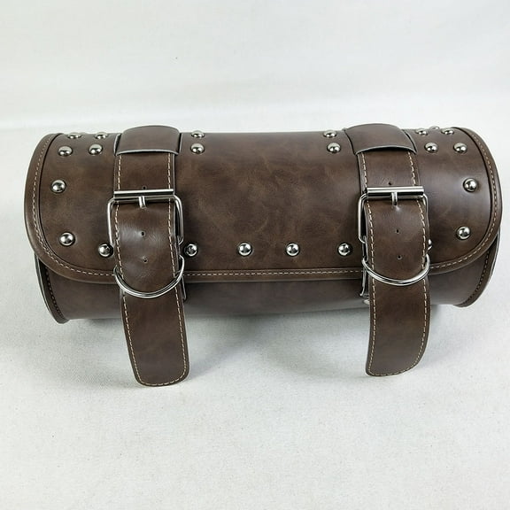 FRCOLOR Motorcycle Handlebar Bag Waterproof PU Cruiser Pack Car Head Bag Tool Package Holder (Brownish Green)