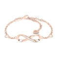 thumbnail image 1 of SERASAR 925 Sterling Silver Bracelet "Infinity" with 18k Gold Plating, RoseGold, Including Gift box, 1 of 5