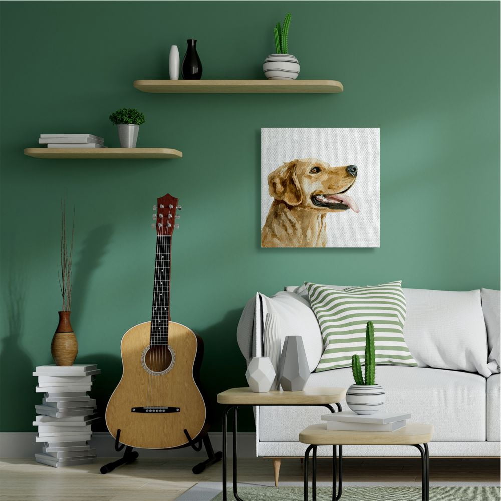 Stupell Industries Watercolor Labrador Portrait Dog House Pet Canvas Wall Art Design by Victoria Barnes, 30" x 30"