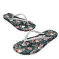 thumbnail image 5 of Chririnla Hibiscus Flowers Skull Print Flip Flops for Women Non-Slip Casual Arch Support Bathroom Shower Shoes Quick Dry Slip On Lightweight Flats for Walking Beach, 5 of 7