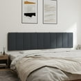 thumbnail image 2 of vidaXL Coussin de Tête de Lit Gris Foncé 193 cm Velours, 2 of 5