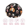 thumbnail image 5 of Kdxio Different Breeds Of Dogs Print Shower Cap for Women,Elastic and Reusable,Double Waterproof Layers Bathing Hat, 5 of 6