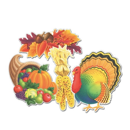 Beistle 13 3/4" - 15 1/4" Thanksgiving Cutouts 16/Pack 99621