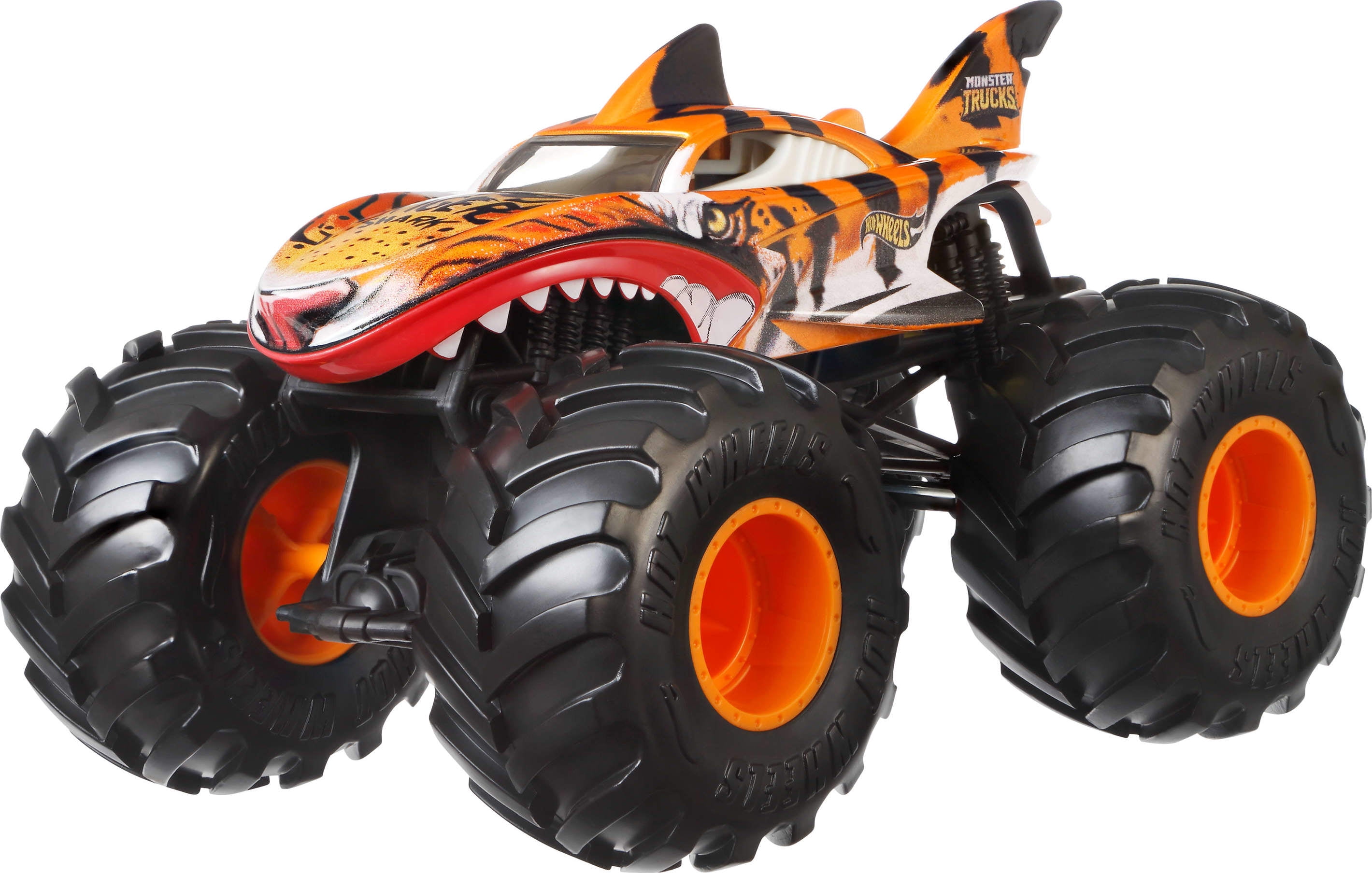 Hot Wheels Monster Trucks, Oversized Monster Truck in 1:24 Scale, Tiger Shark